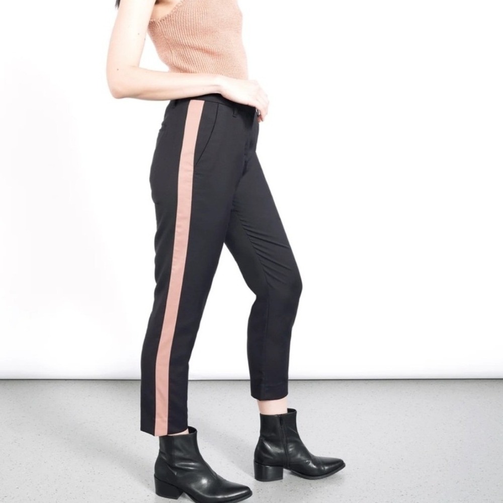 WILDFANG‎ THE EMPOWER COLORBLOCK SLIM CROP PANT WOMEN 14 BLACK ROSE BROWN PUNK